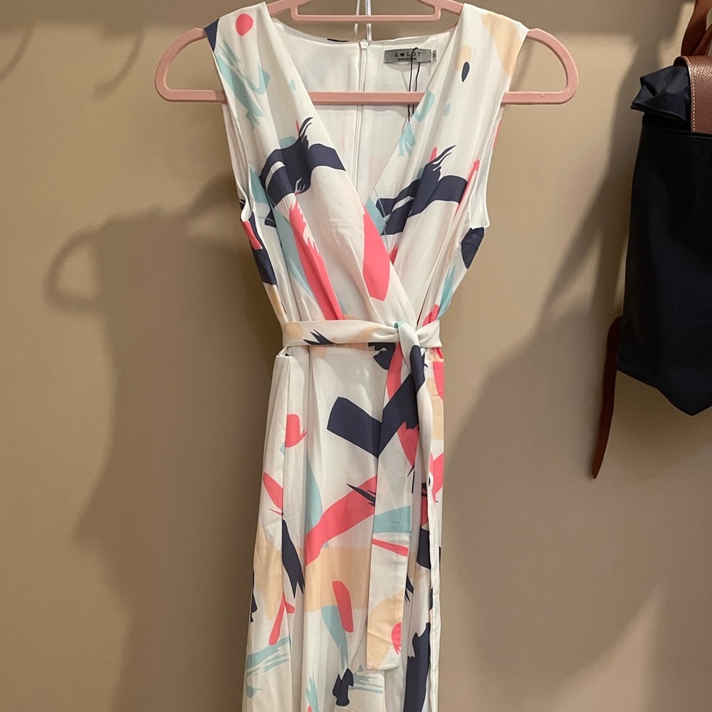Midi Length Asymmetrical Ice Cream Dress
